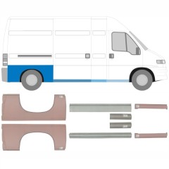 Réparation bas de caisse + passage de roue arrière pour Fiat Ducato 1994-2006 / Ensemble 5594