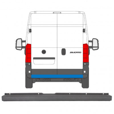 Pare-chocs arrière pour Fiat Ducato 2006-2018 9063