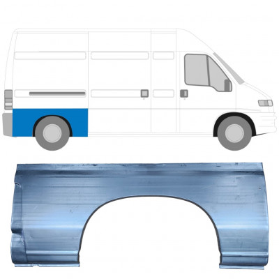 Panneau de réparation arc d'aile arrière pour Fiat Ducato Boxer Relay 1994- / MWB / LWB / Droite 5753