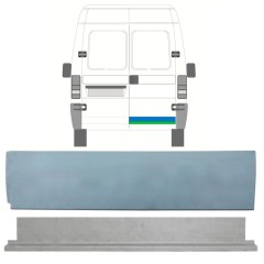 Panneau de réparation des portes arrières bas, intérieur et extérieur pour Peugeot Boxer 1994-2006 / Droite / Ensemble 14042