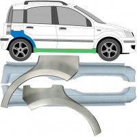 Réparation bas de caisse + passage de roue arrière pour Fiat Panda 2003-2012 / Gauche+Droit / Ensemble 6496