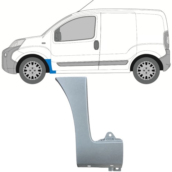 Panneau de réparation de l’aile avant pour Peugeot Bipper 2007-2017 / Gauche 16945
