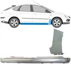 Panneau de réparation du seuil + panneau de réparation de l'aile avant pour Ford Focus 2004-2010 / Droite / Ensemble 8735