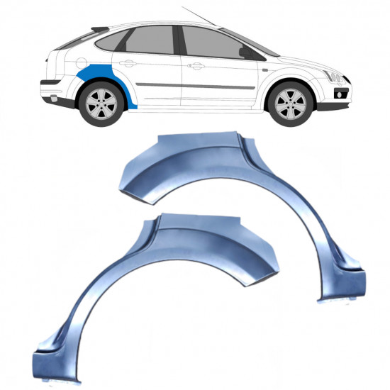 Panneau de réparation arc d'aile arrière pour Ford Focus 2004-2011 / Gauche+Droit / Ensemble 9425