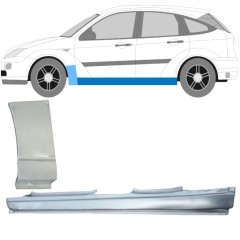 Panneau de réparation du seuil + panneau de réparation de l'aile avant pour Ford Focus 1998-2004 / Gauche / Ensemble 8734