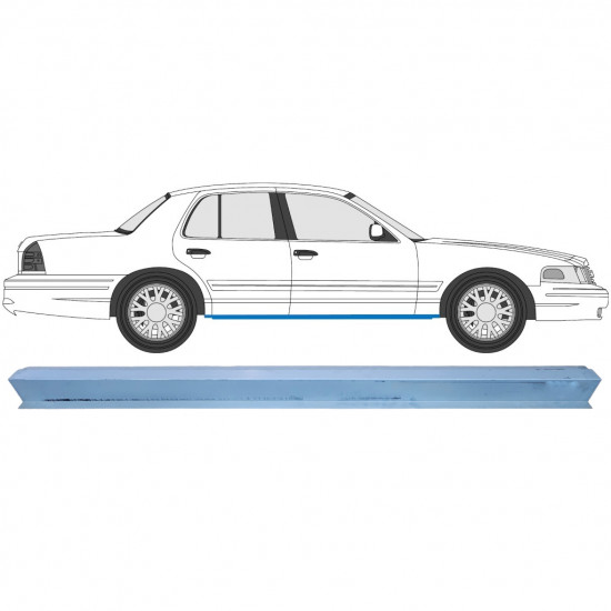 Réparation bas de caisse pour Ford Crown Victoria 1991-1997 / Gauche = Droite (symétrique) 7173