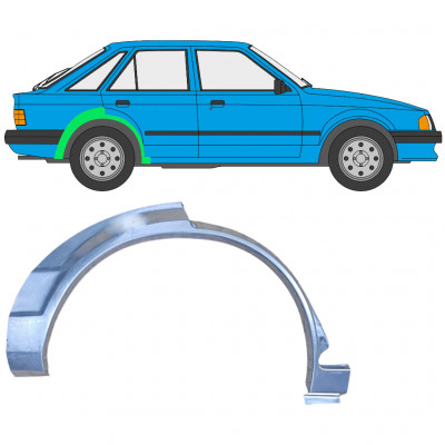 Panneau de réparation arc d'aile arrière pour Ford Escort 1980-1986 / Droite 7820