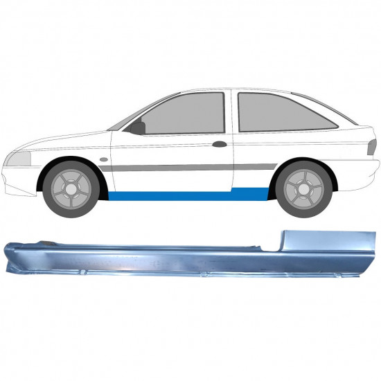 Panneau de réparation du seuil pour Ford Escort 1995-2000 / Gauche 6615