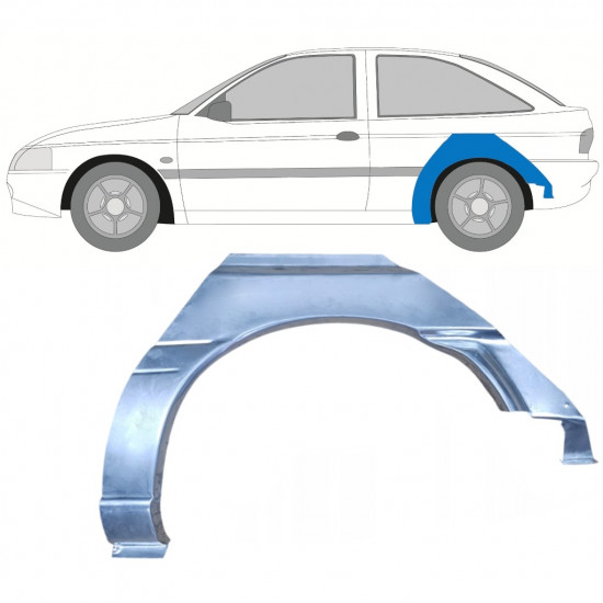 Panneau de réparation arc d'aile arrière pour Ford Escort 1995-2000 / Gauche 7815