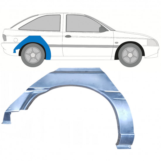 Panneau de réparation arc d'aile arrière pour Ford Escort 1995-2000 / Droite 7814