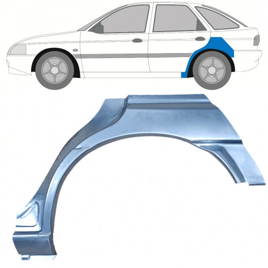 Panneau de réparation arc d'aile arrière pour Ford Escort 1995-2000 / Gauche 8991