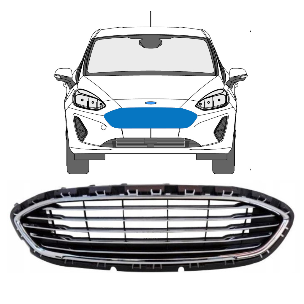FORD FIESTA 2017- GRILLE