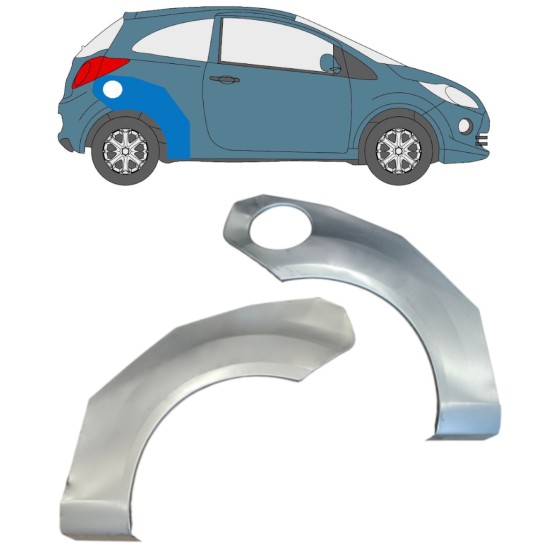 Panneau de réparation arc d'aile arrière pour Ford Ka 2008-2016 / Gauche+Droit / Ensemble 15065