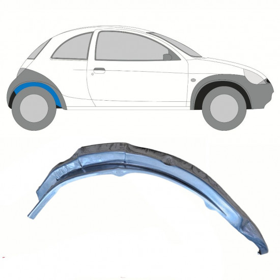 Panneau de réparation arc d'aile arrière intérieur pour Ford KA 1996-2008 / Droite 10772