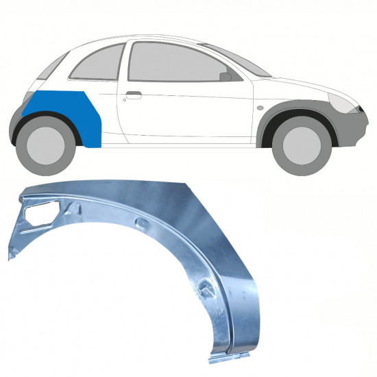 Panneau de réparation arc d'aile arrière pour Ford KA 1996-2008 / Droite 10769