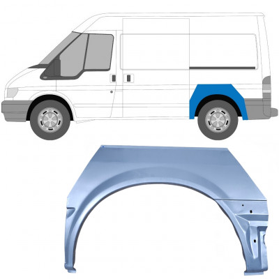 Panneau de réparation arc d'aile arrière pour Ford Transit 2000- / SWB / Gauche 7157