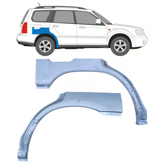 Panneau de réparation arc d'aile arrière pour Subaru Forester Sg 2002-2008 / Gauche+Droit / Ensemble 9896