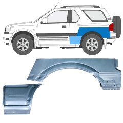Panneau de réparation arc d'aile arrière pour Opel Frontera B 1999-2002 / Gauche / Ensemble 12838
