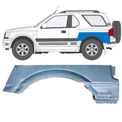Panneau de réparation arc d'aile arrière supérieur pour Opel Frontera B 1999-2002 / Gauche 12835