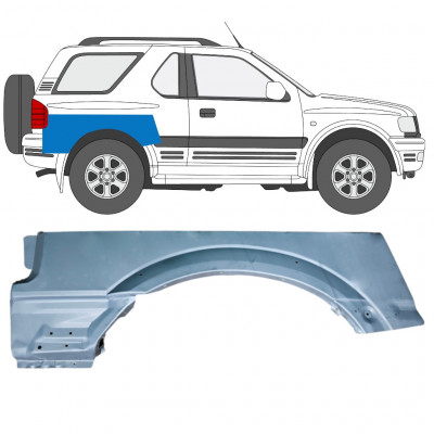 Panneau de réparation arc d'aile arrière supérieur pour Opel Frontera B 1999-2002 / Droite 12834