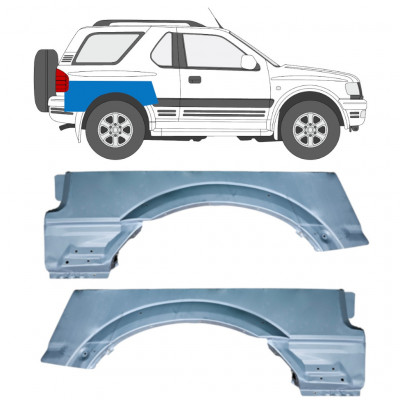 Panneau de réparation arc d'aile arrière supérieur pour Opel Frontera B 1999-2002 / Gauche / Droite / Gauche+Droit / Ensemble 12836