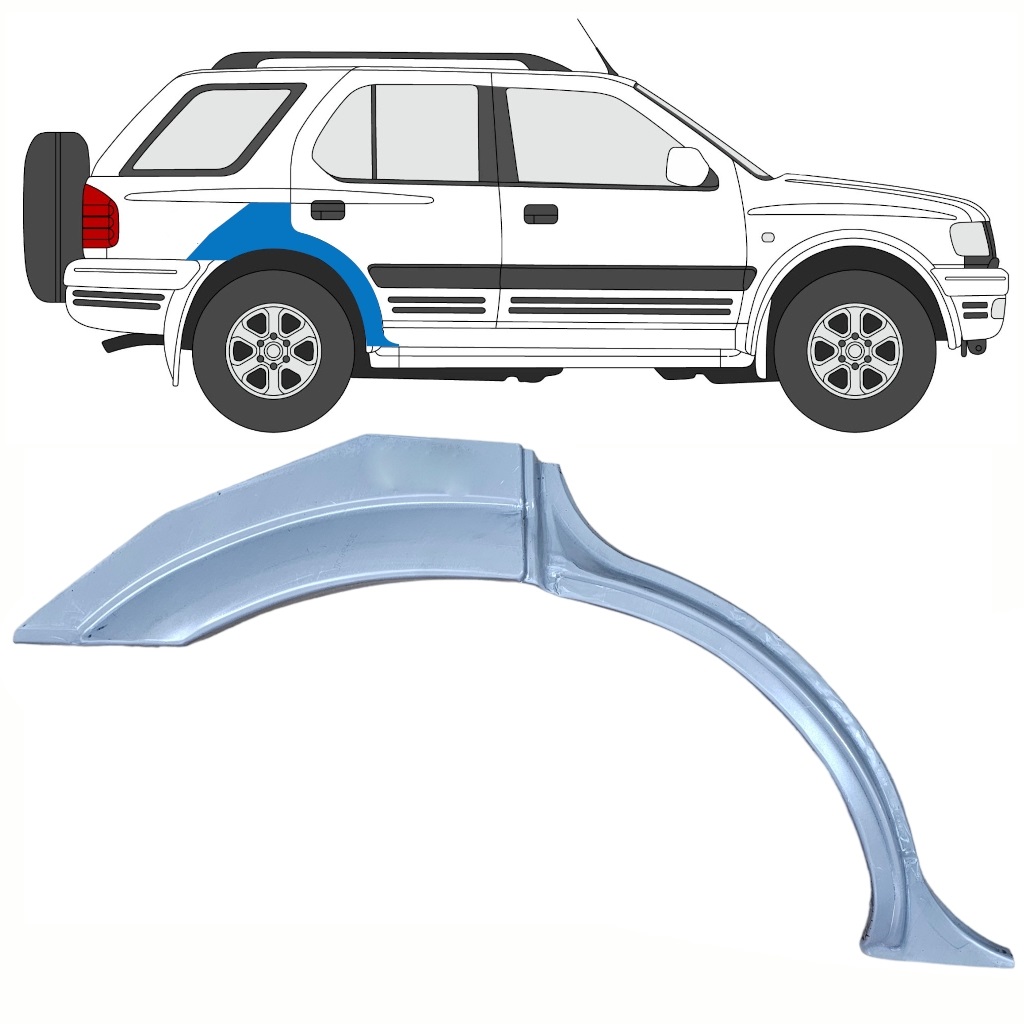 Panneau De Réparation Arc D'aile Arrière Pour Opel Frontera B 1999-2002 / Droite 8757