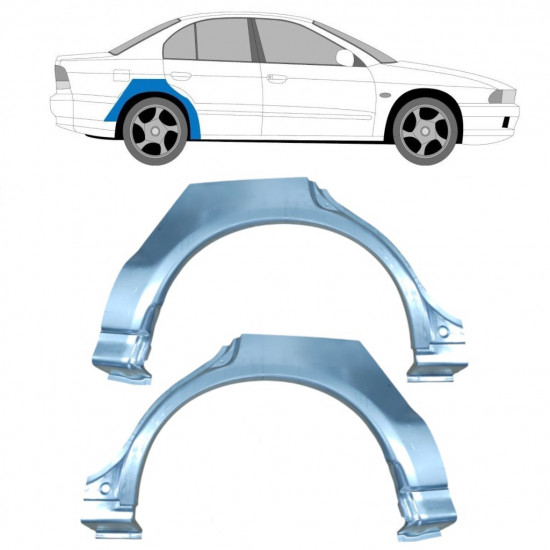 Panneau de réparation arc d'aile arrière pour Mitsubishi Galant 1996-2003 / Gauche+Droit / Ensemble 9161