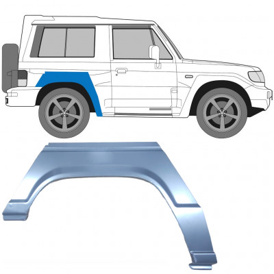 Panneau de réparation arc d'aile arrière pour Hyundai Galloper 1991- / Droite /  6656