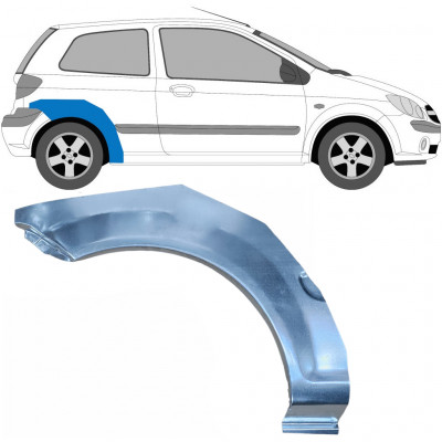 Panneau de réparation arc d'aile arrière pour Hyundai Getz 2002-2010 / Droite 6662