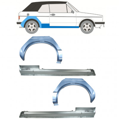 VW GOLF 1 CABRIO 1979-1993 PASSAGE DE ROUE ARRIÈRE + SEUIL / SET / DROIT + GAUCHE