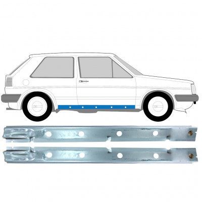 VW GOLF 2 1982-1992 PANNEAU DE RÉPARATION DU SEUIL INTÉRIEUR / SET