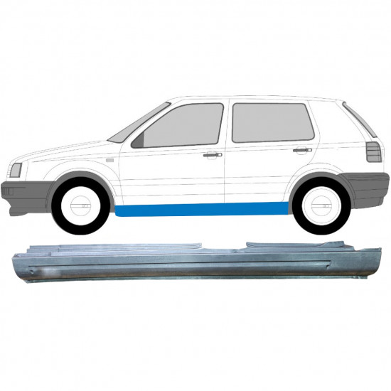 VW GOLF 3 1991- 5 PORTE PANNEAU DE RÉPARATION DU SEUIL / GAUCHE
