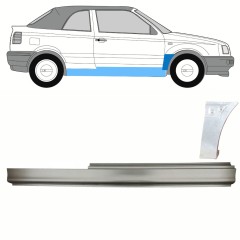 Réparation bas de caisse + l’aile avant pour Volkswagen Golf 3 1991-1998 / Droite / CABRIO / Ensemble 10200