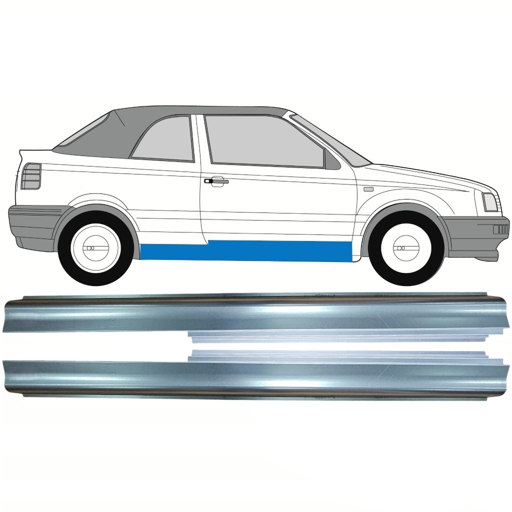 Réparation Bas De Caisse Pour Vw Golf 3 1993-1998 / Gauche+Droit / Cabrio / Ensemble 10374