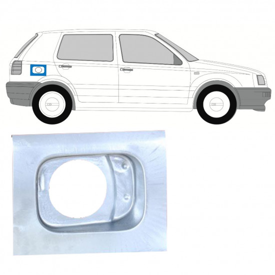 VOLKSWAGEN GOLF 3 1991- PANNEAU DE RÉPARATION DE L ORIFICE DE CARBURANT