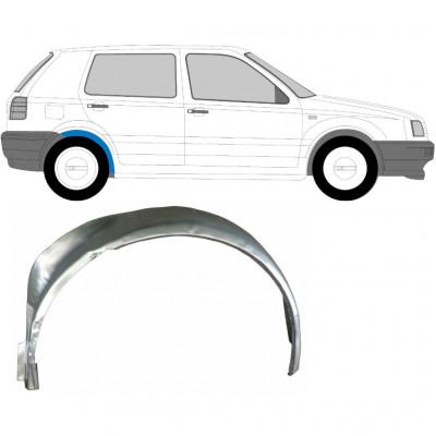 VW GOLF 3 1991-1998 ARRIÈRE INNER PANNEAU DE RÉPARATION DU PASSAGE DE ROUE ARRIÈRE / DROIT