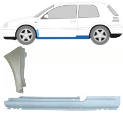 Panneau de réparation du seuil + panneau de réparation de l'aile avant pour Volkswagen Golf 4 1997-2006 / Gauche / Ensemble 8732