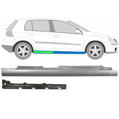 Réparation bas de caisse intérieur + extérieur pour Volkswagen Golf 5 2003-2009 / Droite / Ensemble 11138