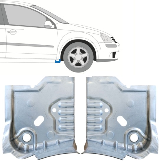 Panneau de réparation de l'extrémité du seuil pour Volkswagen Golf 5 2003-2009 / Gauche+Droit / Ensemble 14909 Panneau de réparation de l'extrémité du seuil pour Volkswagen Golf 5 2003-2009 / Gauche+Droit / Ensemble 14909