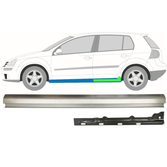 Réparation bas de caisse intérieur + extérieur pour Volkswagen Golf 5 2003-2009 / Gauche / Ensemble 11709
