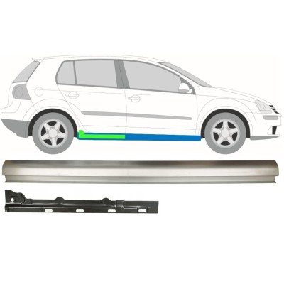 Réparation bas de caisse intérieur + extérieur pour Volkswagen Golf 5 2003-2009 / Droite / Ensemble 11708