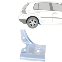 Panneau de réparation de l'extrémité du seuil pour Volkswagen Golf 5 2003-2009 / Droite 16112