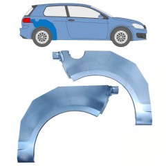 Panneau de réparation arc d'aile arrière pour Volkswagen Golf 6 2008-2013 / Gauche+Droit / Ensemble 10071