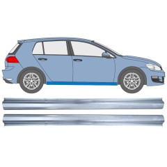 Réparation bas de caisse pour Volkswagen Golf 7 2012- / Gauche+Droit / Ensemble 12454
