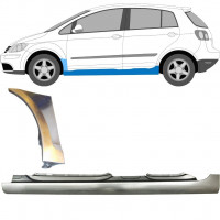 Panneau de réparation du seuil + panneau de réparation de l'aile avant pour VW Golf Plus 2005- / Gauche / Ensemble 10381