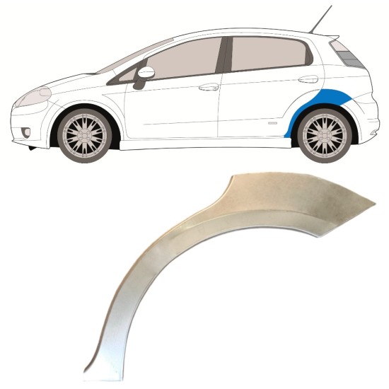 Panneau de réparation arc d'aile arrière pour Fiat Grande Punto Evo 2005- / Gauche 14760 Panneau de réparation arc d'aile arrière pour Fiat Grande Punto Evo 2005- / Gauche 14760