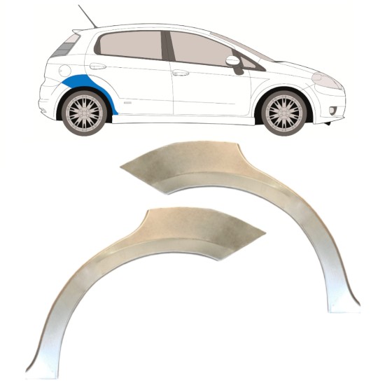 Panneau de réparation arc d'aile arrière pour Fiat Grande Punto Evo 2005- / Gauche+Droit / Ensemble 14761 Panneau de réparation arc d'aile arrière pour Fiat Grande Punto Evo 2005- / Gauche+Droit / Ensemble 14761