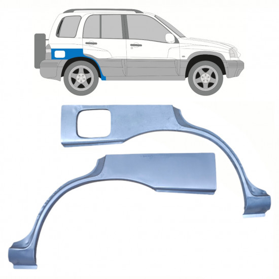 Panneau de réparation arc d'aile arrière pour Suzuki Grand Vitara 1997-2005 / Gauche+Droit / Ensemble 10135