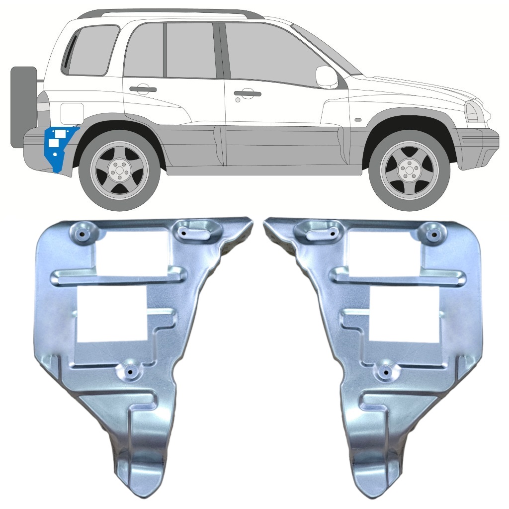 Panneau De Réparation Du Fixage Du Pare-Chocs Arrière Pour Suzuki Grand Vitara 1997-2005 / Ensemble 11701
