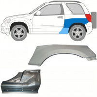 Réparation bas de caisse + passage de roue arrière pour Suzuki Grand Vitara 2005-2012 / Gauche / Ensemble 10841